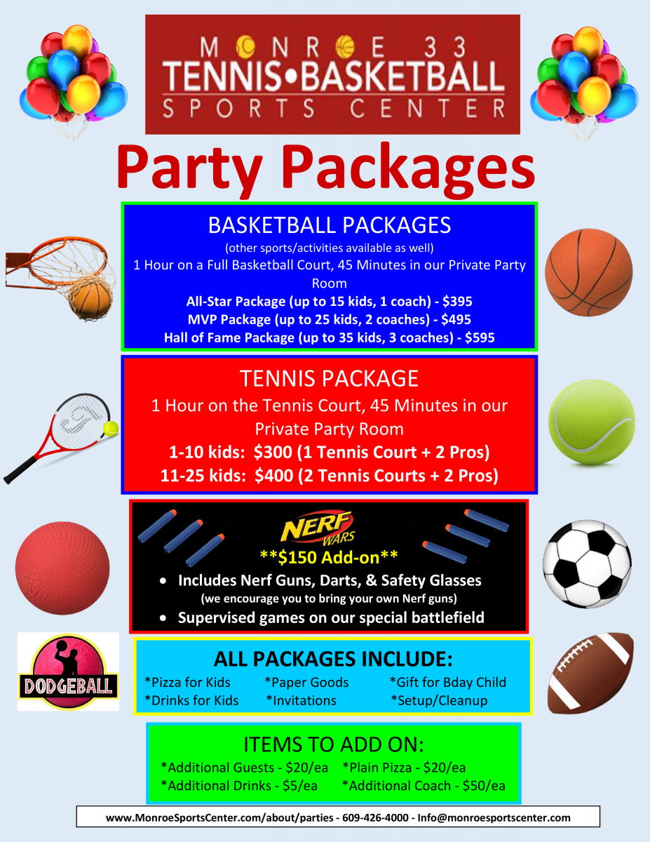 Monroe Sports Center Birthday Parties at MSK
